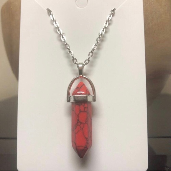 Natural Stone Pendant Necklace - Picture 2 of 2